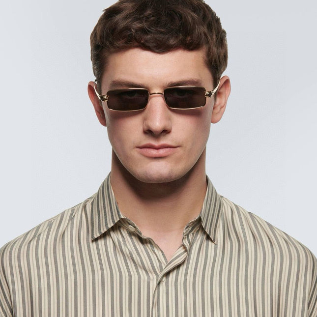 PANTHÈRE RECTANGULAR FRAME SUNGLASSES CT0473S IN METAL