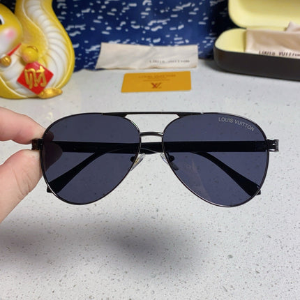 PILOT SUNGLASSES 571636 IN METAL BLACK LENSES MONOGRAM LOGO