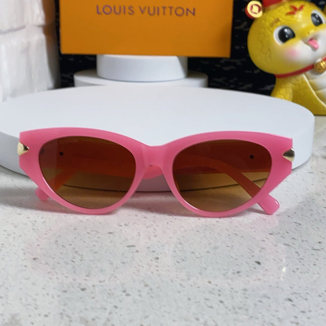 CAT EYE SUNGLASSES 576881 IN PINK AND GOLD ACETATE