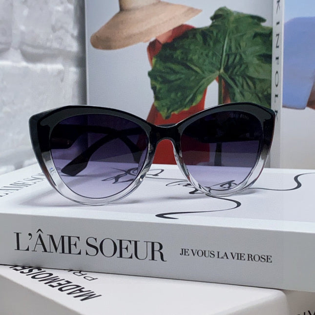 GLIMPSE SUNGLASSES 576813 IN BLACK AND CLEAR ACETATE