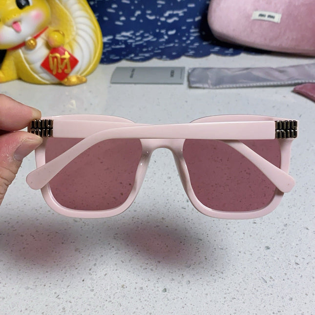GLIMPSE SQUARE SUNGLASSES 554611 IN LIGHT PINK ACETATE