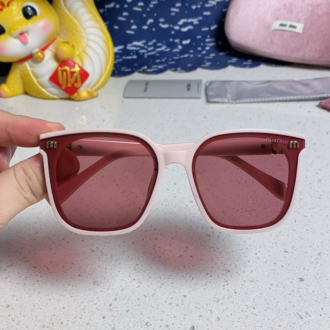 GLIMPSE SQUARE SUNGLASSES 554611 IN LIGHT PINK ACETATE