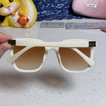 GLIMPSE SQUARE SUNGLASSES 554612 IN IVORY ACETATE