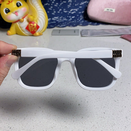 GLIMPSE SQUARE SUNGLASSES 554615 IN WHITE ACETATE
