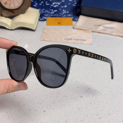 CAT EYE SUNGLASSES 573322 IN BLACK ACETATE MONOGRAM LOGO