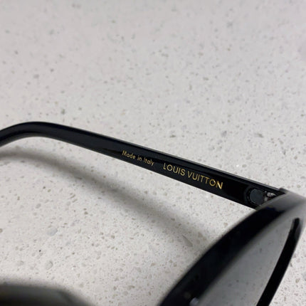 CAT EYE SUNGLASSES 573322 IN BLACK ACETATE MONOGRAM LOGO