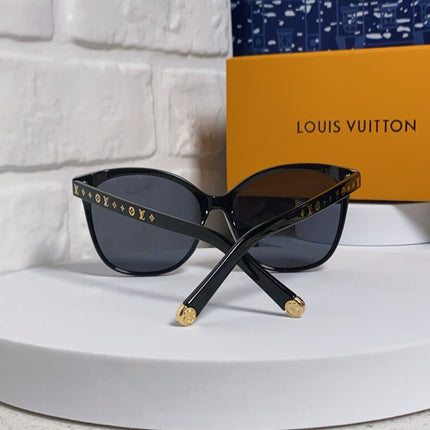 CAT EYE SUNGLASSES 573322 IN BLACK ACETATE MONOGRAM LOGO