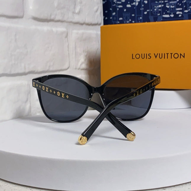 CAT EYE SUNGLASSES 573322 IN BLACK ACETATE MONOGRAM LOGO