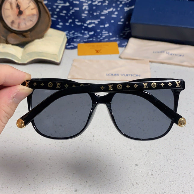 CAT EYE SUNGLASSES 573322 IN BLACK ACETATE MONOGRAM LOGO