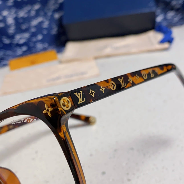 CAT EYE SUNGLASSES 573323 IN HAVANA ACETATE MONOGRAM LOGO