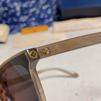 CAT EYE SUNGLASSES 571648 IN BEIGE CLEAR ACETATE