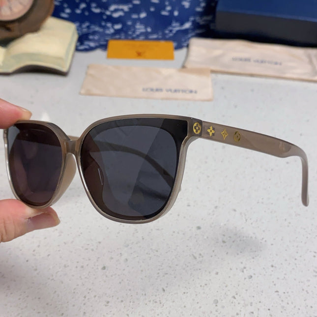 CAT EYE SUNGLASSES 571648 IN BEIGE CLEAR ACETATE
