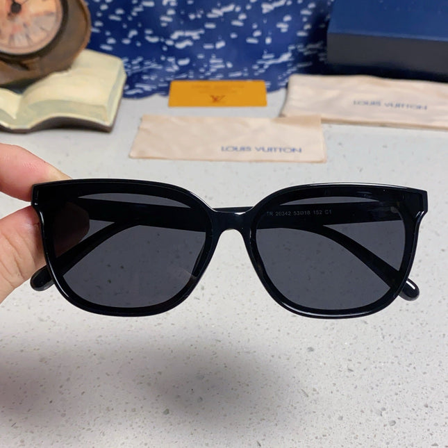 CAT EYE SUNGLASSES 571652 IN BLACK ACETATE