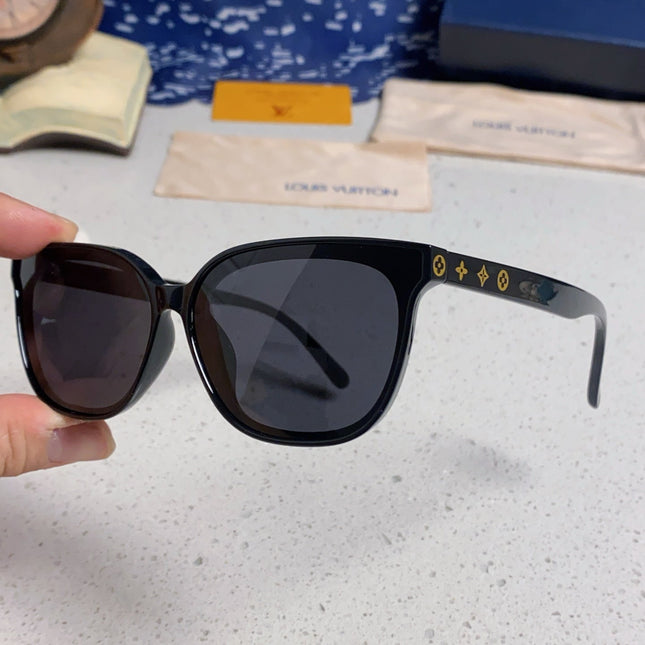 CAT EYE SUNGLASSES 571652 IN BLACK ACETATE
