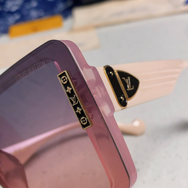 SQUARE SUNGLASSES 571653 IN PINK CLEAR ACETATE