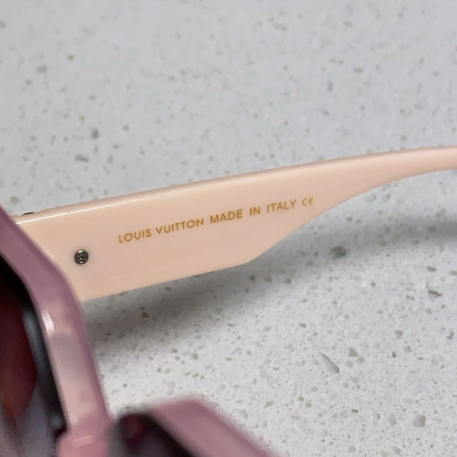 SQUARE SUNGLASSES 571653 IN PINK CLEAR ACETATE
