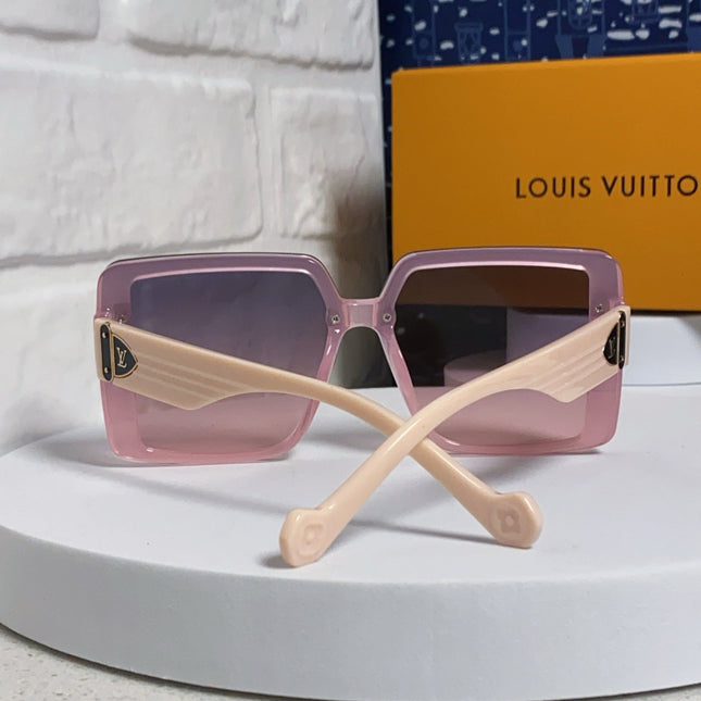 SQUARE SUNGLASSES 571653 IN PINK CLEAR ACETATE