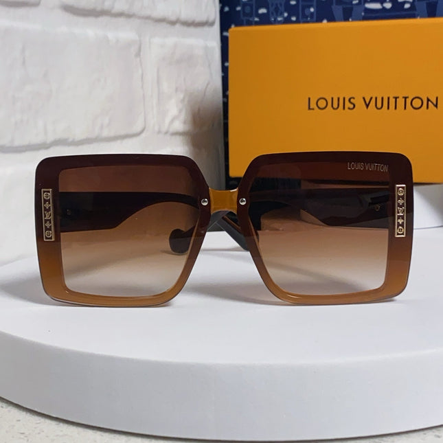 SQUARE SUNGLASSES 571655 IN BROWN CLEAR ACETATE