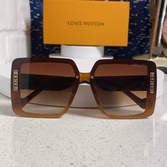 SQUARE SUNGLASSES 571655 IN BROWN CLEAR ACETATE