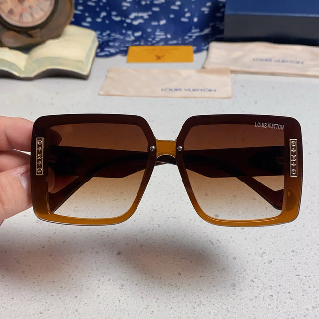 SQUARE SUNGLASSES 571655 IN BROWN CLEAR ACETATE