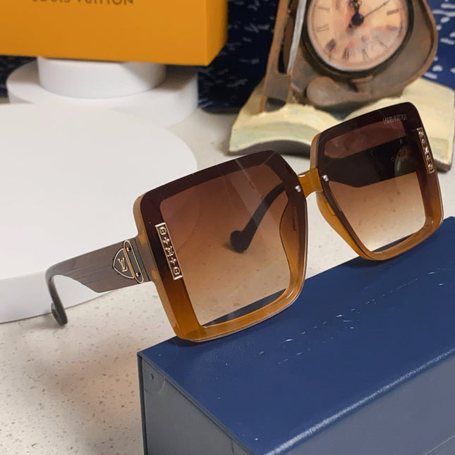 SQUARE SUNGLASSES 571655 IN BROWN CLEAR ACETATE