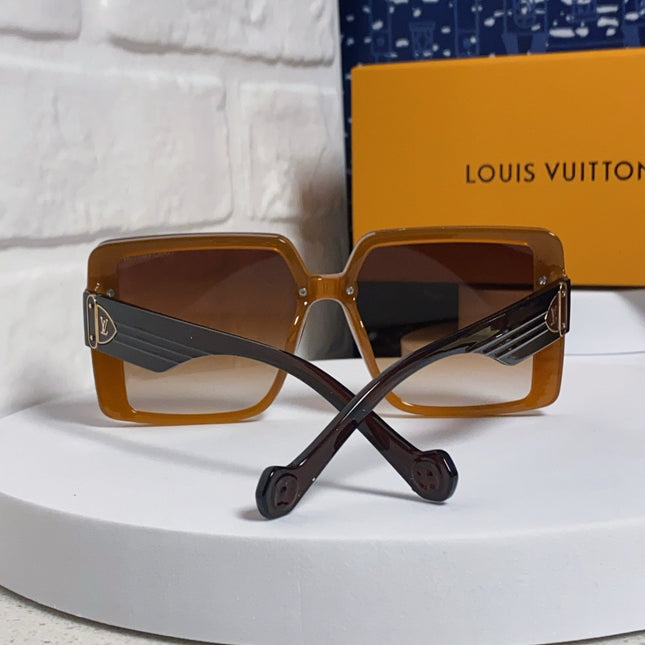SQUARE SUNGLASSES 571655 IN BROWN CLEAR ACETATE