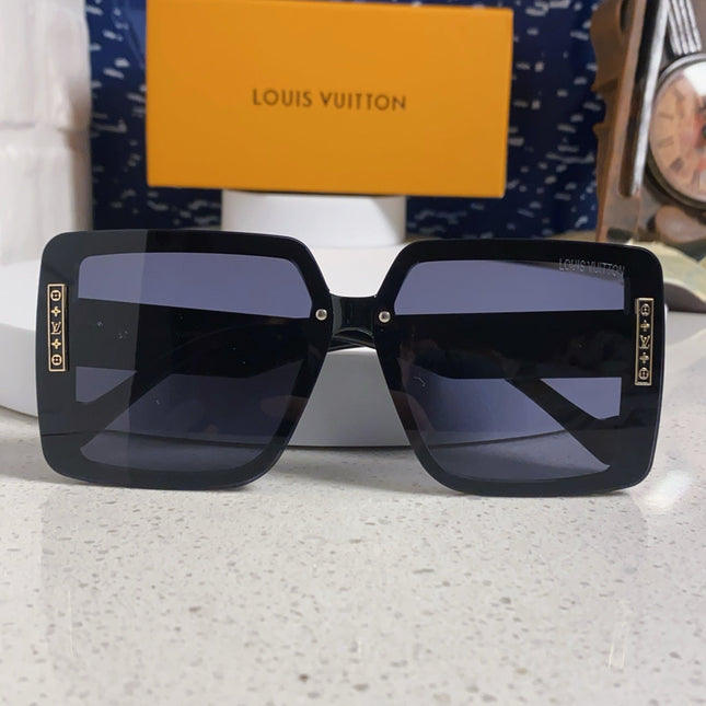 SQUARE SUNGLASSES 571657 IN BLACK ACETATE