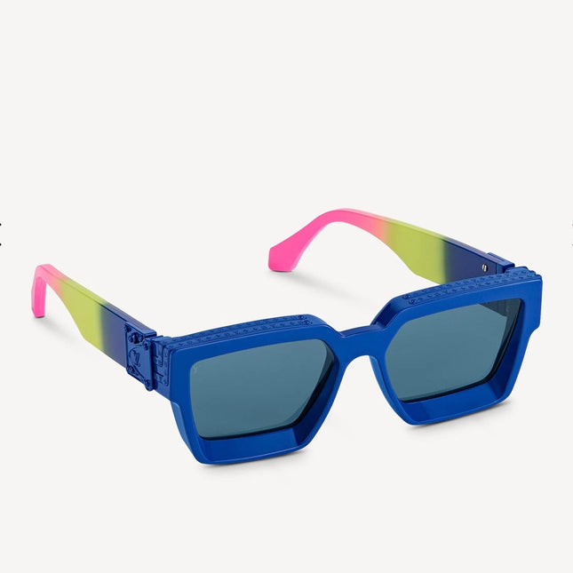 RECTANGLE SUNGLASSES 575847 IN BLUE MIX MULTICOLOR ACETATE