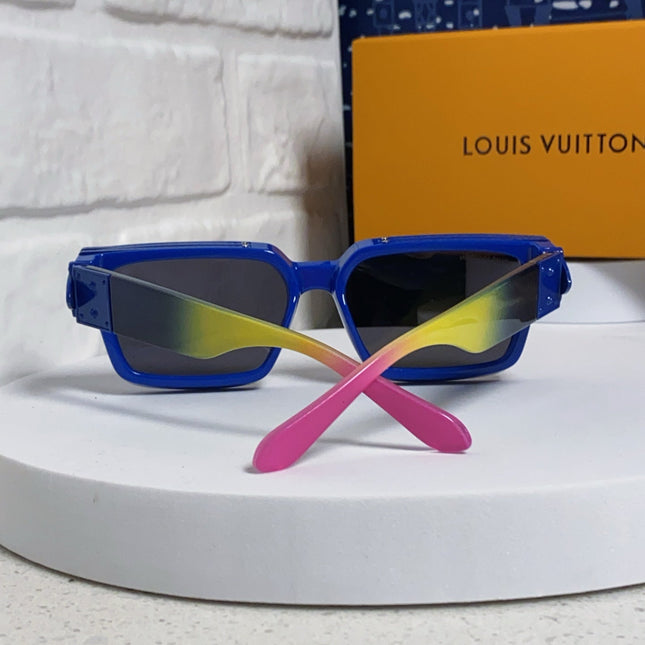 RECTANGLE SUNGLASSES 575847 IN BLUE MIX MULTICOLOR ACETATE