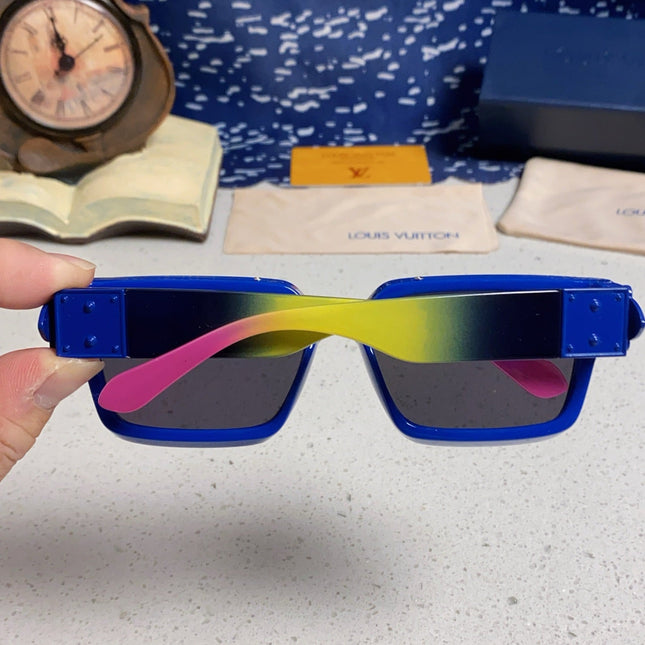 RECTANGLE SUNGLASSES 575847 IN BLUE MIX MULTICOLOR ACETATE