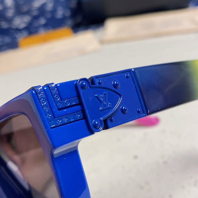 RECTANGLE SUNGLASSES 575847 IN BLUE MIX MULTICOLOR ACETATE