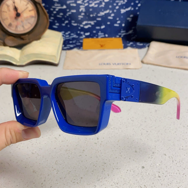 RECTANGLE SUNGLASSES 575847 IN BLUE MIX MULTICOLOR ACETATE