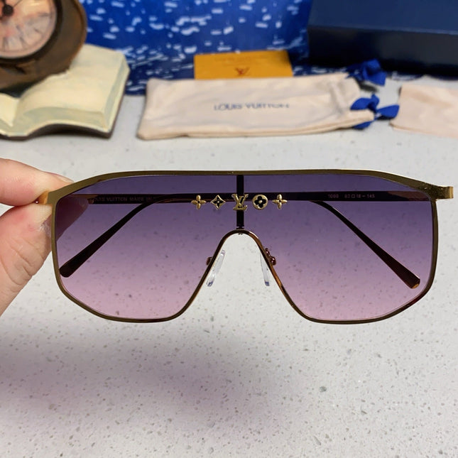GOLDEN MASK SUNGLASSES 582731 IN GOLD METAL PURPLE SMOKE LENSES
