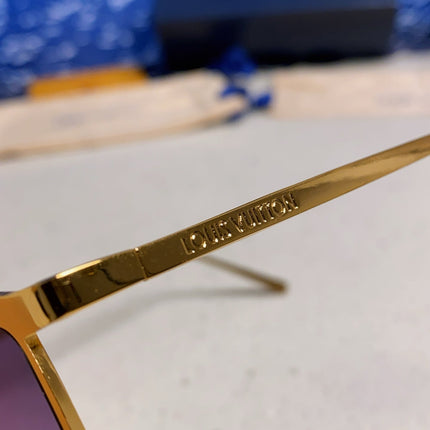 GOLDEN MASK SUNGLASSES 582731 IN GOLD METAL PURPLE SMOKE LENSES