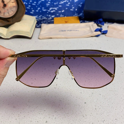 GOLDEN MASK SUNGLASSES 582731 IN GOLD METAL PURPLE SMOKE LENSES