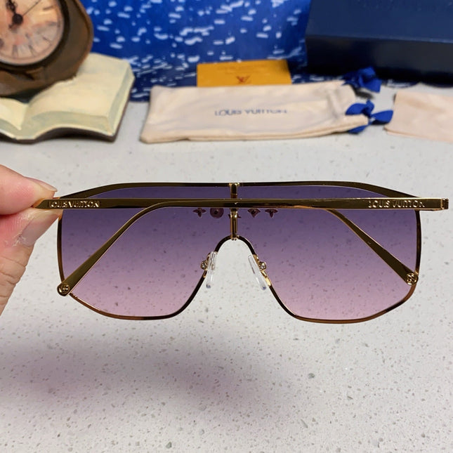 GOLDEN MASK SUNGLASSES 582731 IN GOLD METAL PURPLE SMOKE LENSES