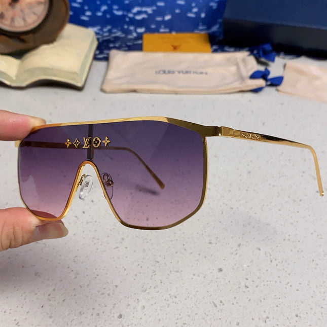 GOLDEN MASK SUNGLASSES 582731 IN GOLD METAL PURPLE SMOKE LENSES