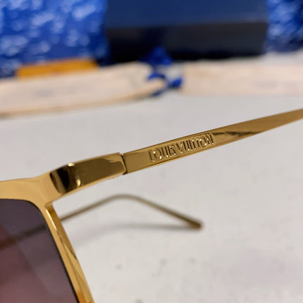 GOLDEN MASK SUNGLASSES 582732 IN GOLD METAL DARK GREY SMOKE LENSES