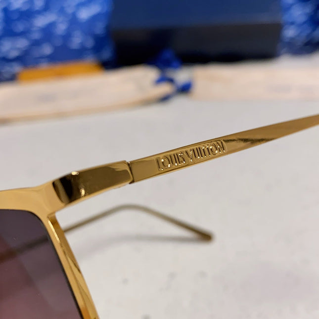 GOLDEN MASK SUNGLASSES 582732 IN GOLD METAL DARK GREY SMOKE LENSES