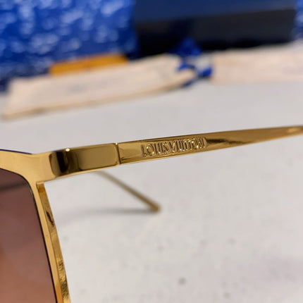 GOLDEN MASK SUNGLASSES 582733 IN GOLD METAL BROWN SMOKE LENSES