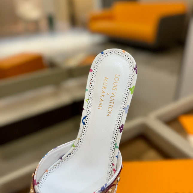 LV X TM 6AM HIGH 4 CM MULE IN WHITE MONOGRAM CALFSKIN