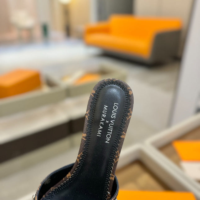 LV X TM 6AM HIGH 4 CM MULE IN CHOCOLATE BROWN MONOGRAM CALFSKIN