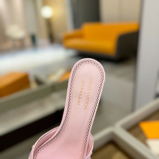 LV X TM 6AM HIGH 4 CM MULE IN LIGHT PINK CALFSKIN