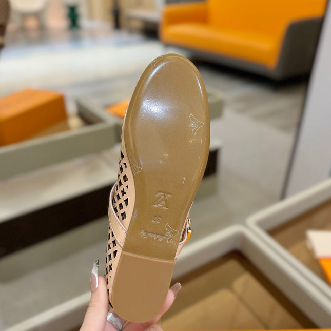 ROMY FLAT BALLERINA IN LIGHT PINK MESH PATENT CALFSKIN
