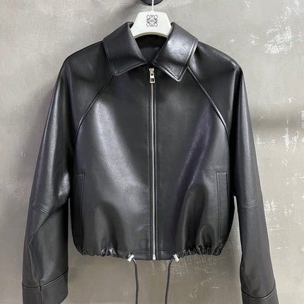 Loewe 2025 Leather Jacket Black Sheepskin
