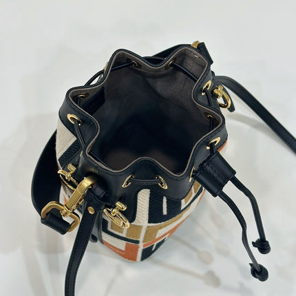 MON TRESOR 18 IN MULTICOLOR CANVAS WITH FF MOTIF EMBROIDERED