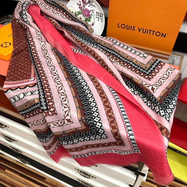 SCARF 200 CM IN COLORFUL CASHMERE 394890