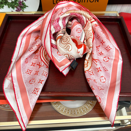 SQUARE SILK SCARF MALLES MERVEILLEUSES 90 CM PINK 399996