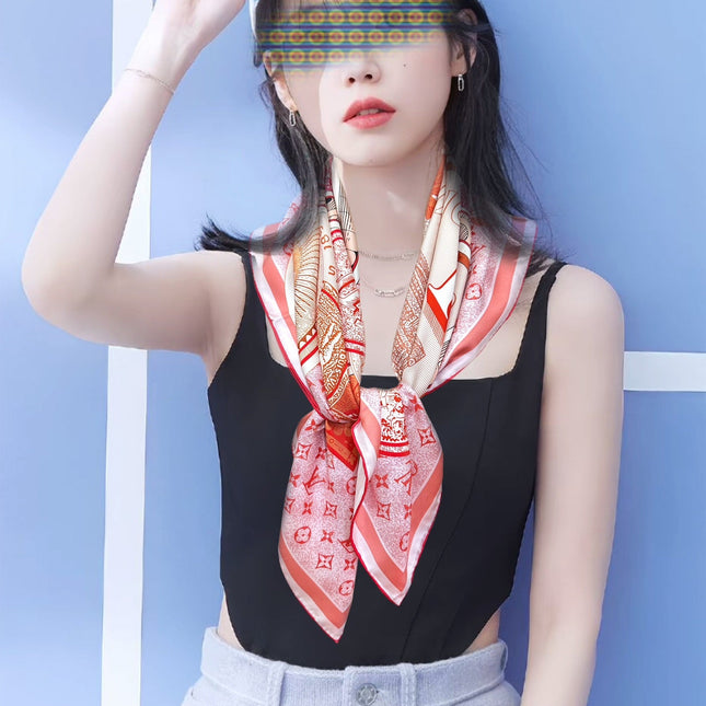 SQUARE SILK SCARF MALLES MERVEILLEUSES 90 CM PINK 399996