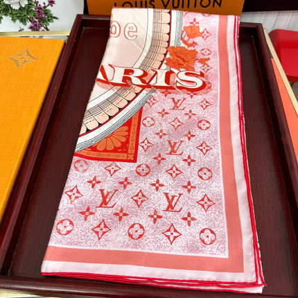 SQUARE SILK SCARF MALLES MERVEILLEUSES 90 CM PINK 399996